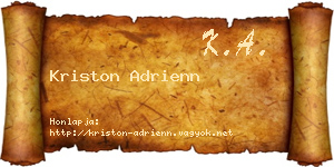 Kriston Adrienn névjegykártya